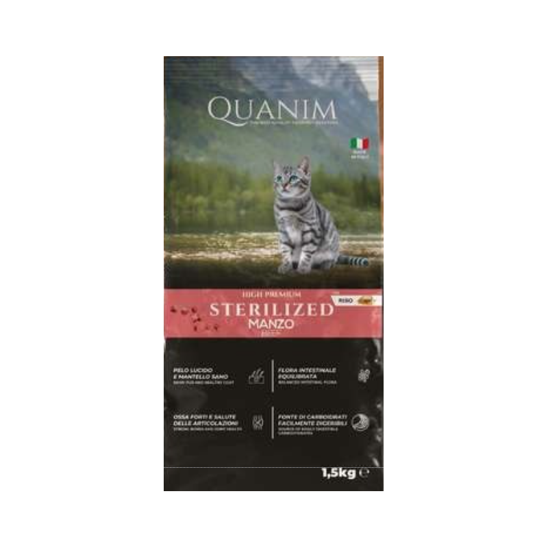 Quanim Super Premium Sterillizzati Cat Manzo e riso